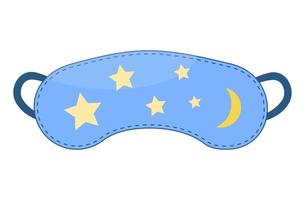 masque de sommeil dans un style plat. accessoire de protection des yeux pour dormir, pour se détendre en voyage. vecteur