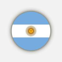 pays argentine. drapeau argentin. illustration vectorielle. vecteur