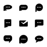 ensemble d'icônes noires isolées sur fond blanc, sur le message thématique