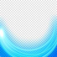cadre lumineux bleu élégant, néon ondulé isolé. illustration vectorielle vecteur