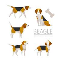 Conception de personnage mignon beagle sculpture concept. vecteur