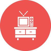 icône de glyphe de meuble tv vecteur