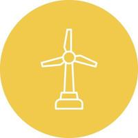 icône de fond de cercle de ligne d'énergie éolienne vecteur
