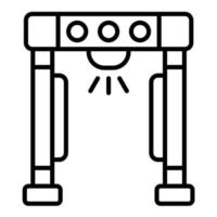 icône de ligne de détecteur de métaux vecteur