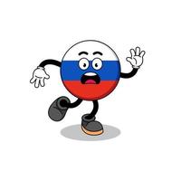 illustration de la mascotte du drapeau de la russie vecteur