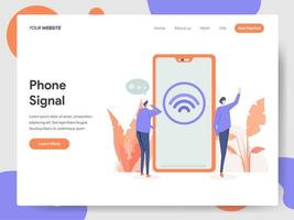 Modèle de page de renvoi Signal Wi-Fi vecteur