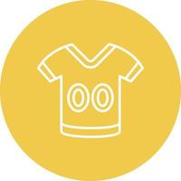 icône de ligne de maillot de football vecteur