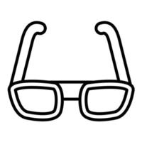 icône de ligne de lunettes vecteur
