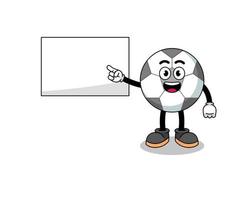 illustration de ballon de football faisant une présentation vecteur