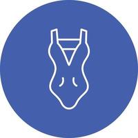 icône de fond de cercle de ligne de maillot de bain femmes vecteur