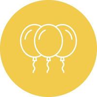 ballons ligne cercle fond icône vecteur