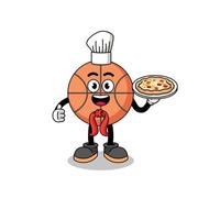 illustration du basket en tant que chef italien vecteur