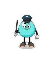 illustration de dessin animé de la police de l'eau vecteur