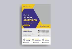 conception de flyer scolaire vecteur