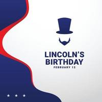 conception d'anniversaire de lincoln vecteur