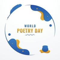 conception de la journée de la poésie vecteur