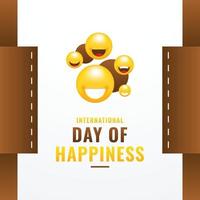 jour du bonheur avec un design souriant
