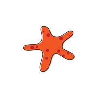 création de logo simple étoile de mer vecteur