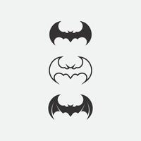 chauve souris logo animal et vecteur, ailes, noir, halloween, vampire, gothique, illustration, conception icône chauve-souris vecteur