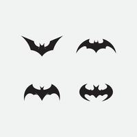 chauve souris logo animal et vecteur, ailes, noir, halloween, vampire, gothique, illustration, conception icône chauve-souris vecteur