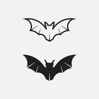 chauve souris logo animal et vecteur, ailes, noir, halloween, vampire, gothique, illustration, conception icône chauve-souris vecteur