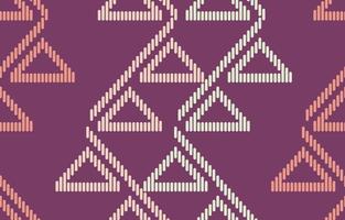 art abstrait ikat aztèque priethnique. violet le motif chevron triangle motif sans couture dans la broderie folklorique tribale navajo et le style mexicain. ornement d'art géométrique print.design pour tapis, textile. vecteur