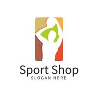 création de logo de magasin de sport vecteur