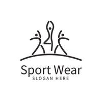 création de logo communautaire de vêtements de sport vecteur