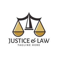 modèle de conception de logo de droit d'avocat de justice d'appel de ligne vecteur