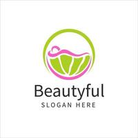 création de logo de soins de beauté et de spa vecteur