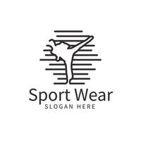 création de logo communautaire de vêtements de sport vecteur