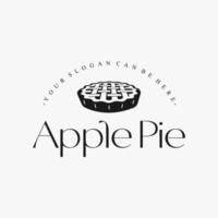 vecteur de logo simple tarte aux pommes