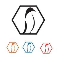 illustration de logo de pingouin vecteur