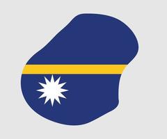 carte et drapeau de nauru vecteur