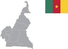 carte du cameroun. drapeau camerounais. icône plate symbole illustration vectorielle vecteur