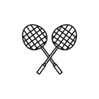icône de raquette. style d'icône de ligne. adapté à l'icône de badminton. conception simple modifiable. vecteur de modèle de conception