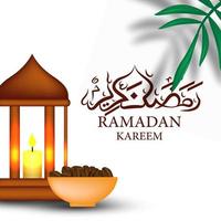 vecteur de modèle de ramadan kareem réaliste