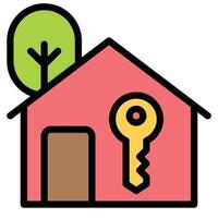 illustration vectorielle d'icône de clé de maison.