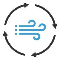 illustration vectorielle d'icône d'air en circulation. vecteur