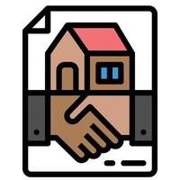 illustration vectorielle d'icône de contrat de maison. vecteur