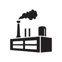 modèle d'icône industrielle de centrales électriques écologiques d'usine couleur noire modifiable. usine eco centrales électriques symbole d'icône industrielle illustration vectorielle plate pour la conception graphique et web. vecteur