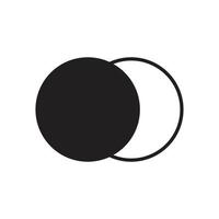 phases du modèle d'icône vectorielle d'éclipse solaire et lunaire couleur noire modifiable. phases du symbole d'icône vectorielle d'éclipse solaire et lunaire illustration vectorielle plate pour la conception graphique et web. vecteur