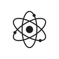 modèle d'icône d'atome couleur noire modifiable. symbole d'icône d'atome illustration vectorielle plate pour la conception graphique et web. vecteur