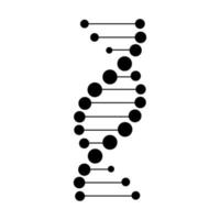 icône d'adn dans un design plat à la mode vecteur