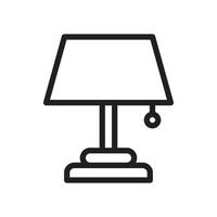 modèle d'icône de lampe couleur noire modifiable. symbole d'icône de lampe illustration vectorielle plane pour la conception graphique et web. vecteur