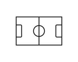 modèle d'icône de terrain de football couleur noire modifiable. symbole d'icône de terrain de football illustration vectorielle plate pour la conception graphique et web. vecteur