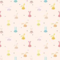 Seamless Pattern de lapin mignon vecteur