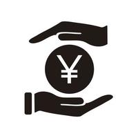 icône de signe yen, vecteur yen.