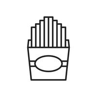 modèle d'icône de frites couleur noire modifiable. symbole d'icône de frites illustration vectorielle plate pour la conception graphique et web. vecteur