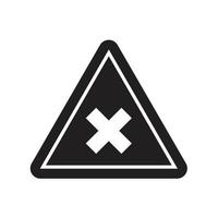 danger, modèle d'icône d'avertissement couleur noire modifiable. danger, symbole d'icône d'avertissement illustration vectorielle plate pour la conception graphique et web. vecteur